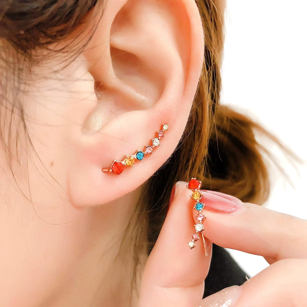 RoséLuxe™ Zircon Drop Hook Earrings – Pure Elegance in Every Sparkle