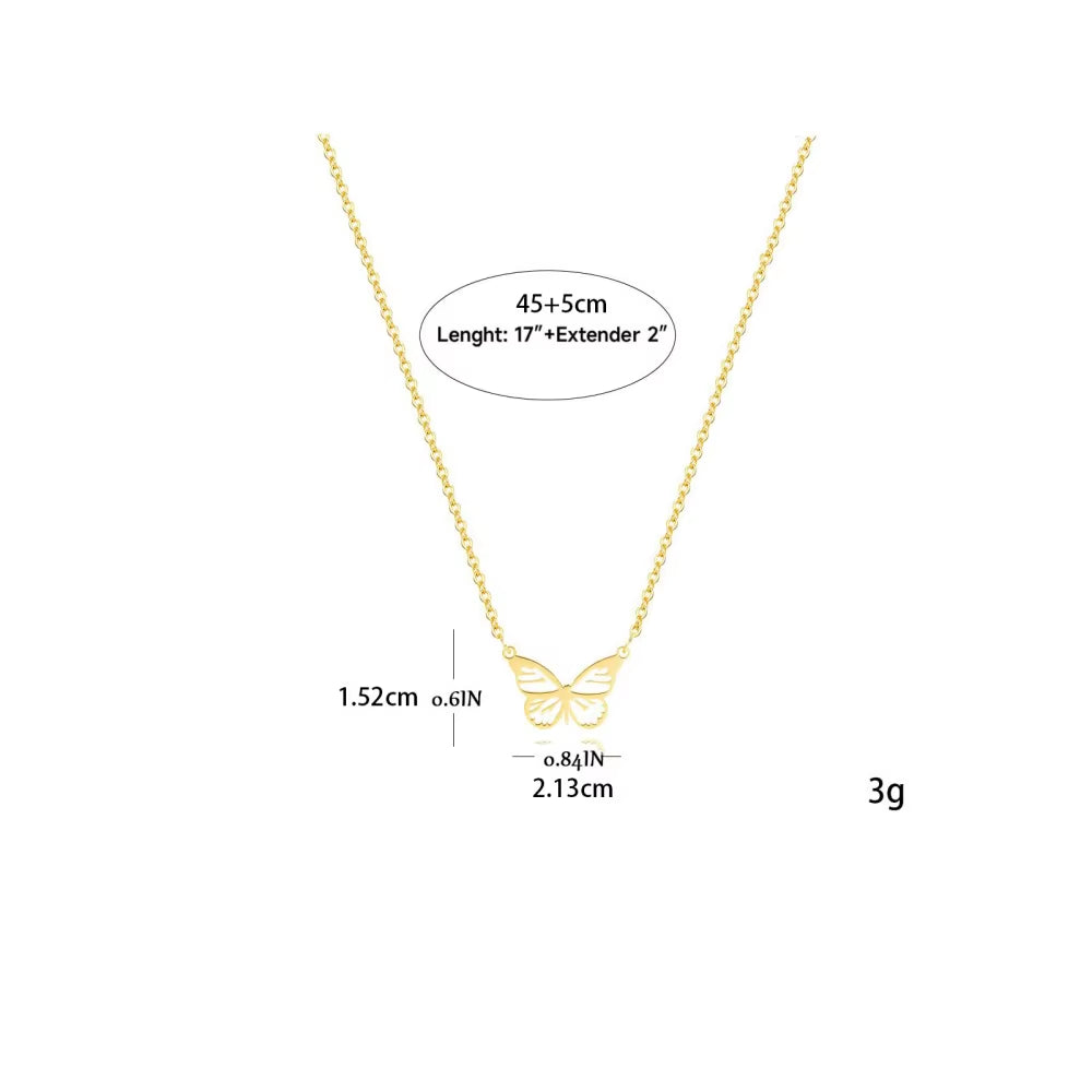 Golden Flutter Butterfly Necklace – Effortless Elegance, Everyday Magic